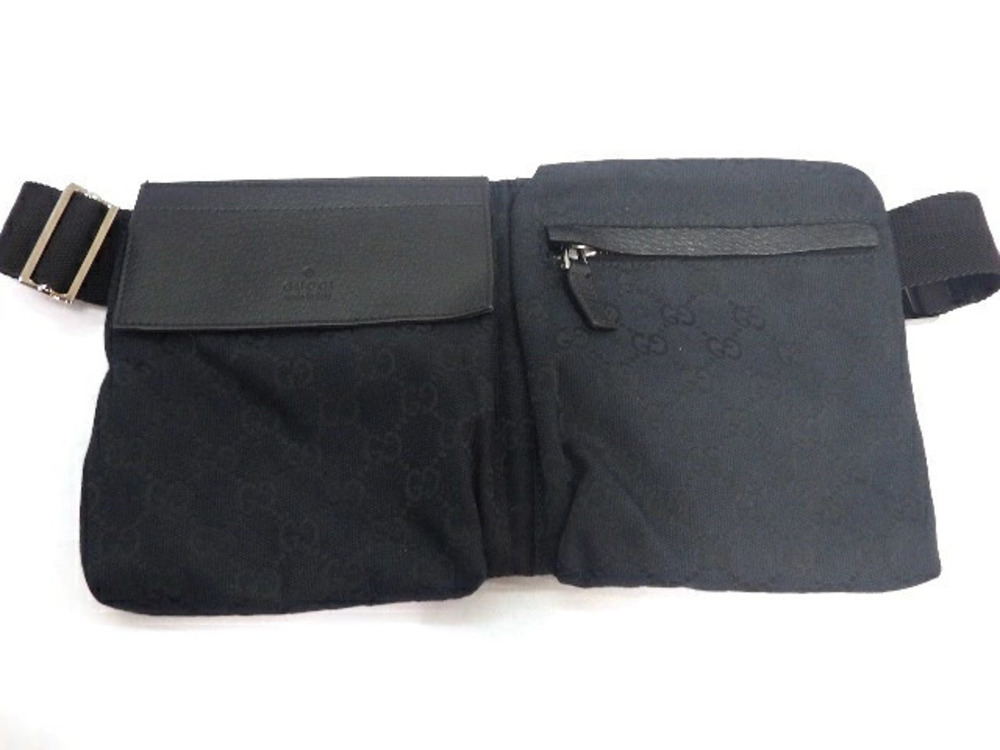 Gucci Bag Waist Crossbody Bum GG Canvas Black
